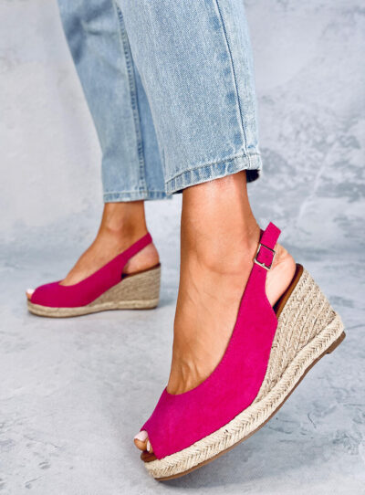 Espadryle open toe na koturnie-1