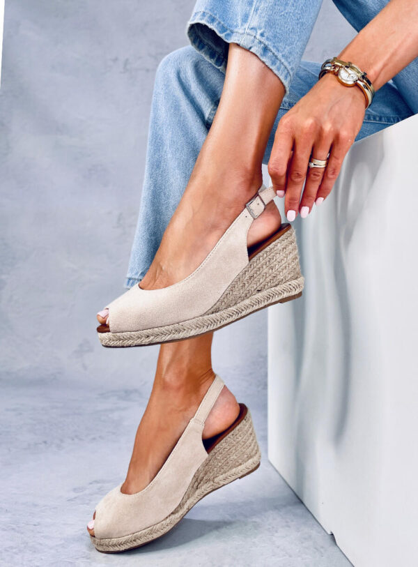 Espadryle open toe na koturnie-3